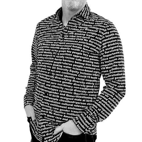 DEI Unisex Button-Up Collared Shirt Diversity Equity Inclusion