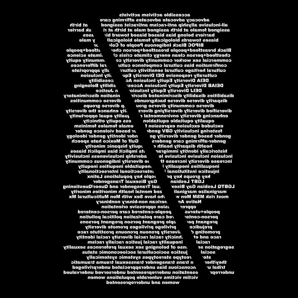 DEI Tshirt Diversity Equity Inclusion White Text on Black Protest Tee