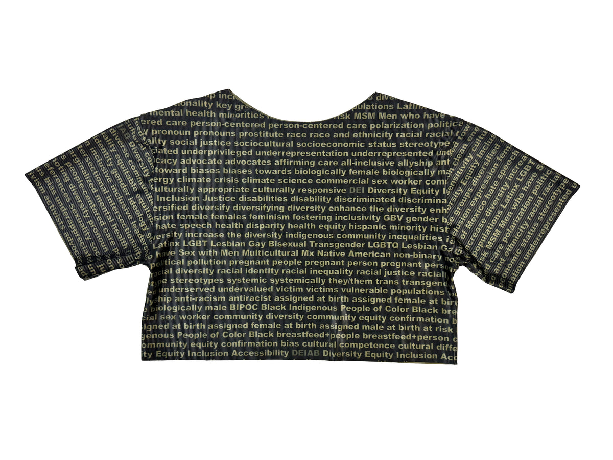 DEI Tshirt Crop and Oversize Unisex Made in NYC One-Size Pink Orange Green