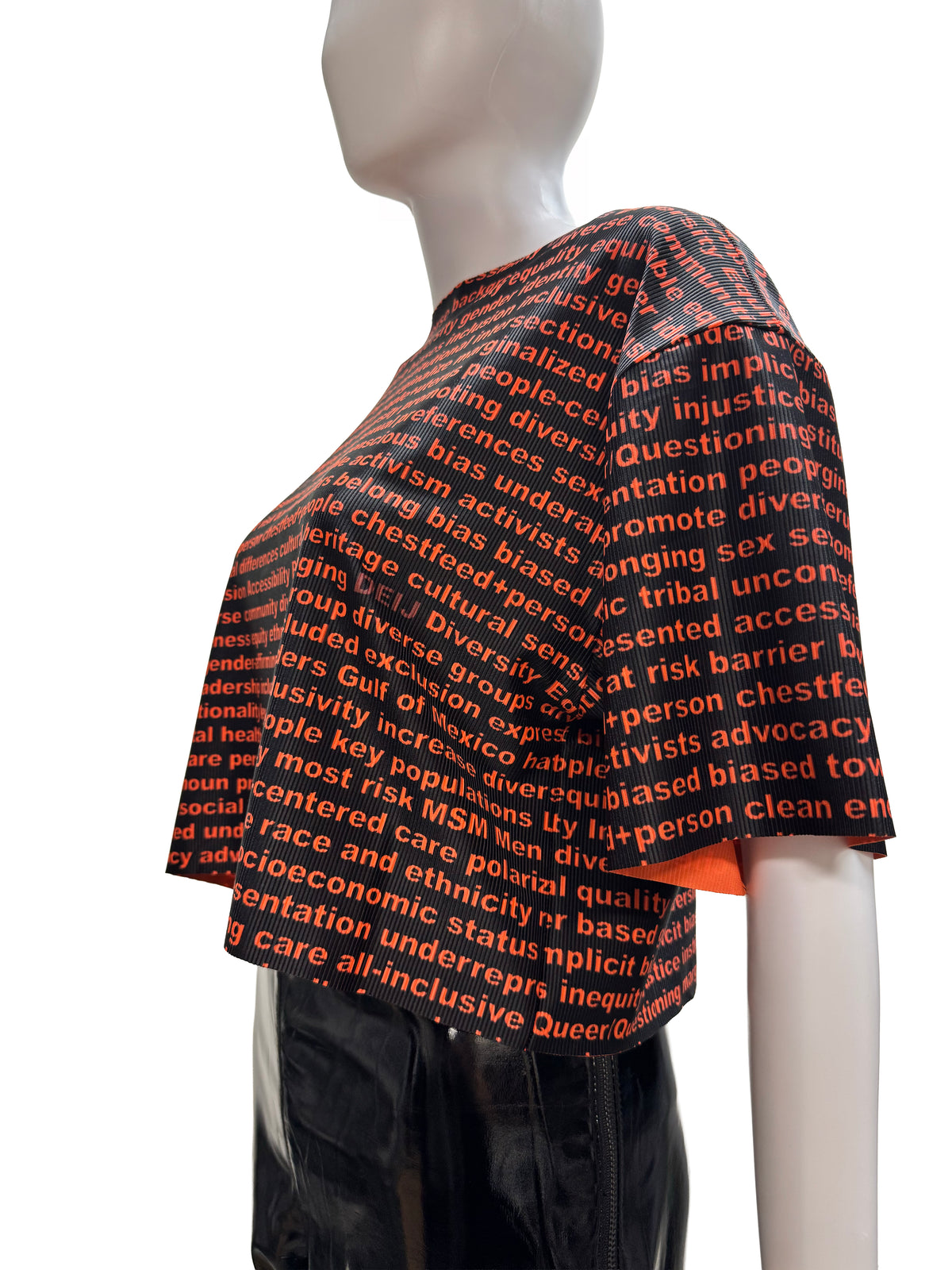 DEI Tshirt Crop and Oversize Unisex Made in NYC One-Size Pink Orange Green