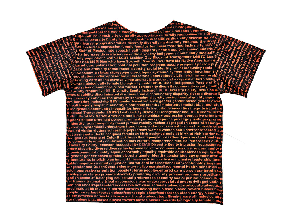 DEI Tshirt Crop and Oversize Unisex Made in NYC One-Size Pink Orange Green