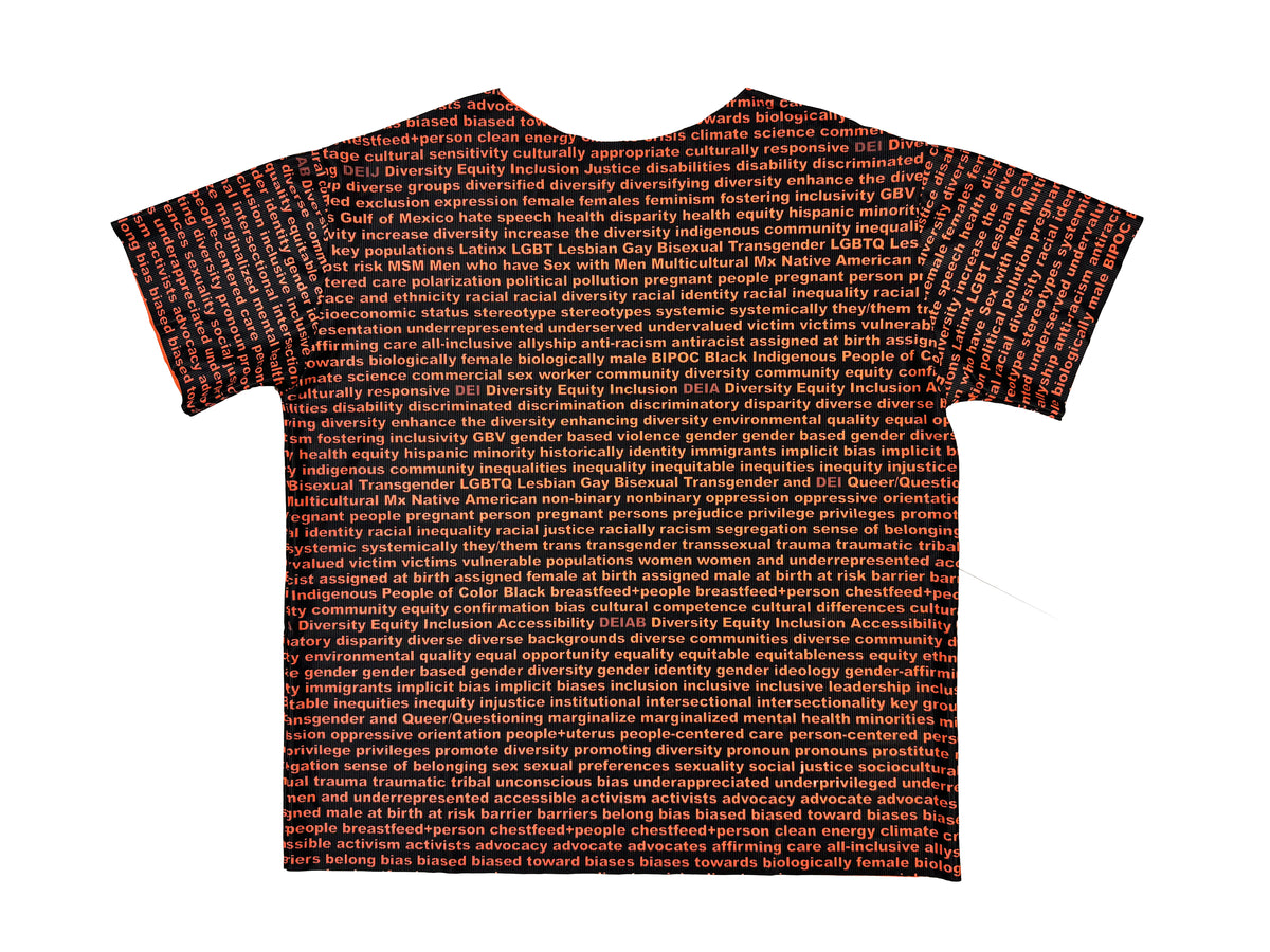 DEI Tshirt Crop and Oversize Unisex Made in NYC One-Size Pink Orange Green