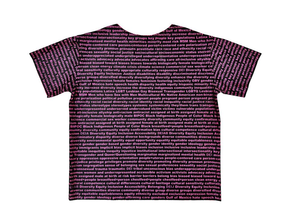 DEI Tshirt Crop and Oversize Unisex Made in NYC One-Size Pink Orange Green