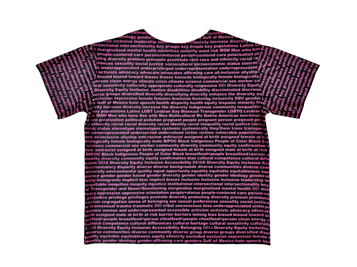 DEI Tshirt Crop and Oversize Unisex Made in NYC One-Size Pink Orange Green