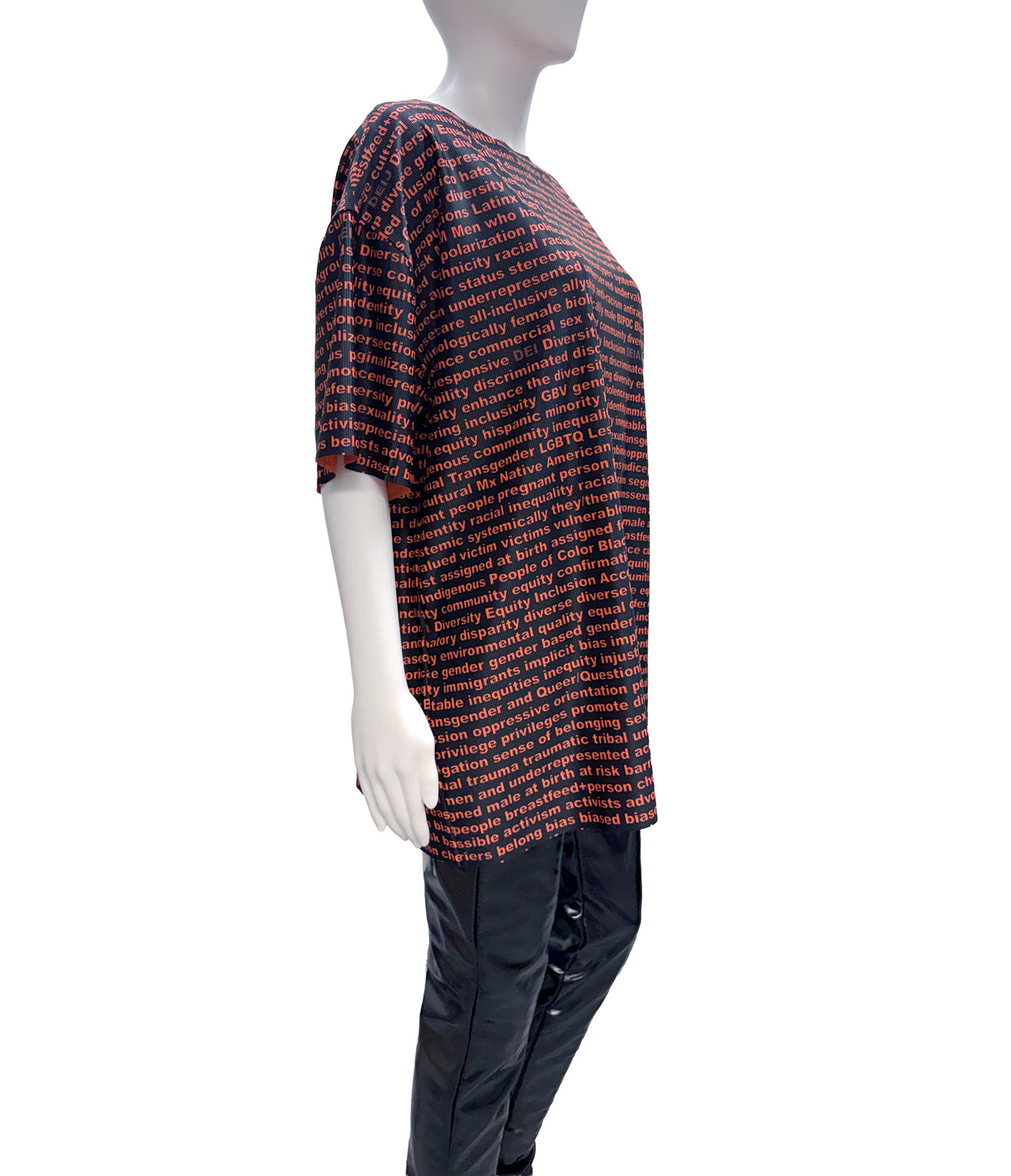 DEI Tshirt Crop and Oversize Unisex Made in NYC One-Size Pink Orange Green